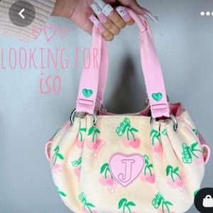 Looking for-  Vintage Juicy couture ISO cherry bag purse velour iso satchel hobo